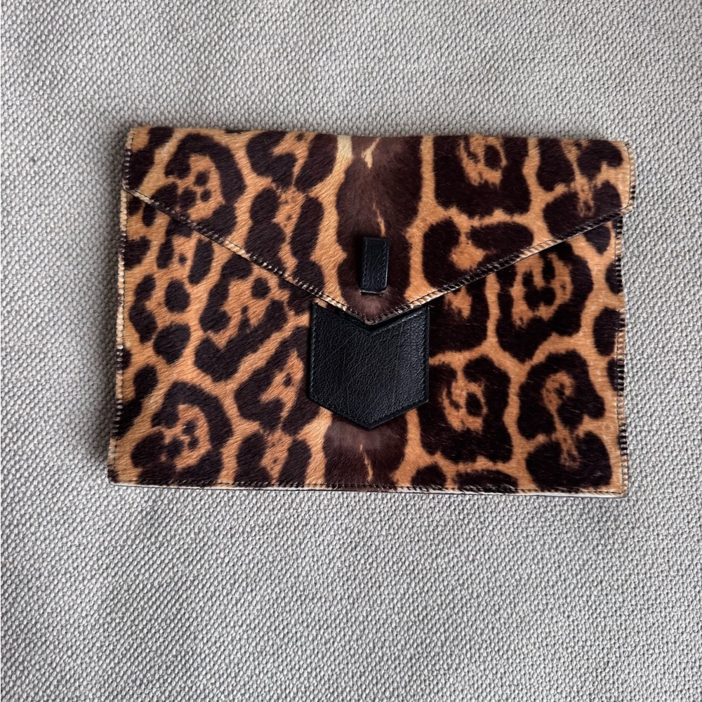 YSL Leopard Print Clutch